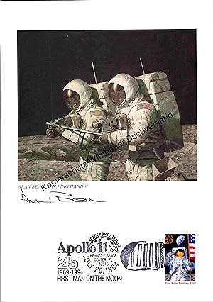Original Autogramm Alan Bean (1932-2018) "Helping Hands" Astronaut NASA Moonwalker /// Autograph ...