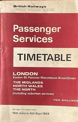 Passenger services timetable 9 Sept.1963 to 14 June 1964