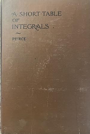A Short Table of Integrals