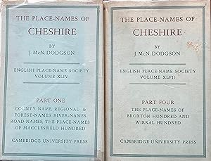 Seller image for The place-names of Cheshire (parts 1 & 4 only) for sale by Acanthophyllum Books