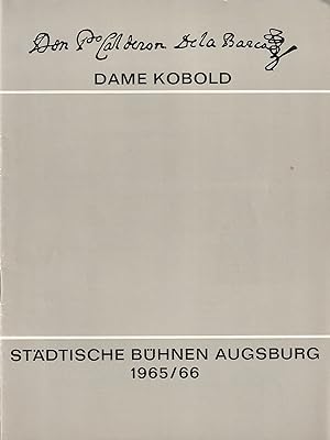 Seller image for Programmheft Calderon DAME KOBOLD 19. Februar 1966 Spielzeit 1965 / 66 for sale by Programmhefte24 Schauspiel und Musiktheater der letzten 150 Jahre