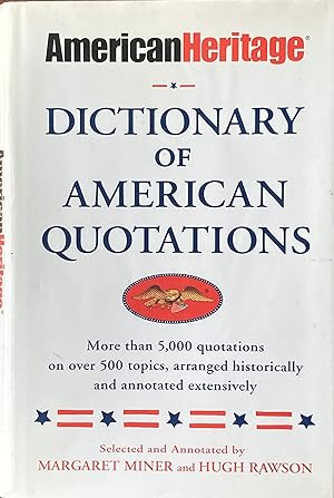 Seller image for Dictonary of American quotations for sale by Acanthophyllum Books