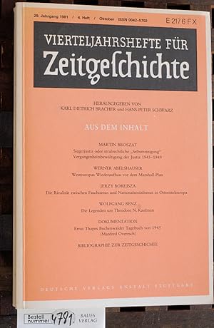 Seller image for Vierteljahreshefte fr Zeitgeschichte. 4.Heft + Beilage Im Auftrag des Instituts fr Zeitgeschichte Mnchen. for sale by Baues Verlag Rainer Baues 