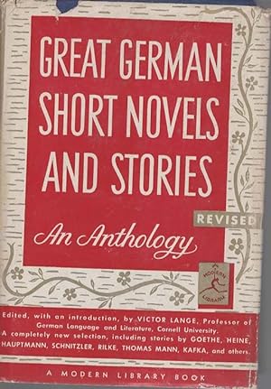 Imagen del vendedor de Great German Short Novels and Stories a la venta por Boomer's Books