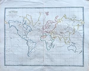 A Plane Chart of the World on Mercator's Projection. With the Tracks & Discoveries of the Princip...