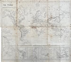 The World on Mercator's Projection. With inset maps of The Canton River, Van Diemen's Land, Mouth...