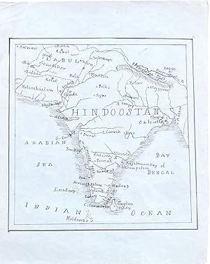 Manuscript Map of Hindoostan.