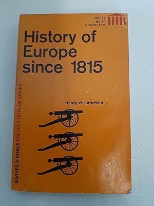 Immagine del venditore per History of europe since 1815 venduto da SoferBooks