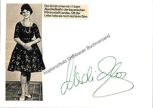 Bild des Verkufers fr Original Autogramm Uschi Glas /// Autogramm Autograph signiert signed signee zum Verkauf von Antiquariat im Kaiserviertel | Wimbauer Buchversand