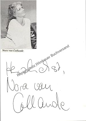Bild des Verkufers fr Original Autogramm Nora von Collande /// Autogramm Autograph signiert signed signee zum Verkauf von Antiquariat im Kaiserviertel | Wimbauer Buchversand