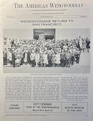 The American Wedgwoodian, Vol. III, Number 8, November 1971