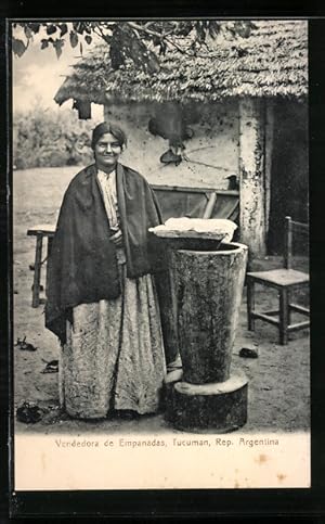 Postcard Tucuman, Vendedora de Empanadas