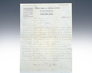 Booker T. Washington Autograph Letter Signed.