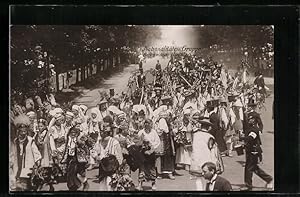 Ansichtskarte Wien, Jubiläumsfestzug Kaiserhuldigung 12. Juni 1908, Burkowina Huzulen Gruppe