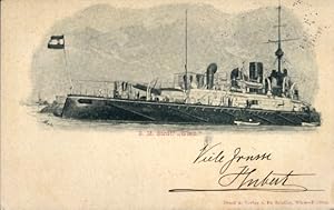 Litho Österreichisches Kriegsschiff SMS Wien, Panzerschiff, KuK Marine