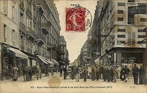 Ansichtskarte / Postkarte Paris XI, Rue Oberkampf, aufgenommen aus der Rue Neuve Popincourt