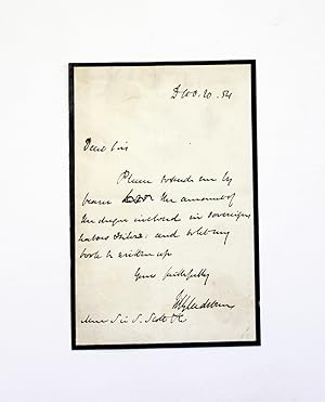 Seller image for An Original Letter Handwritten and Signed by Prime Minister William Gladstone for sale by Lasting Words Ltd