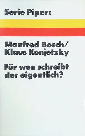 Bild des Verk�ufers f�r F�r wen schreibt der eigentlich? Nr. 55, zum Verkauf von books4less (Versandantiquariat Petra Gros GmbH & Co. KG)