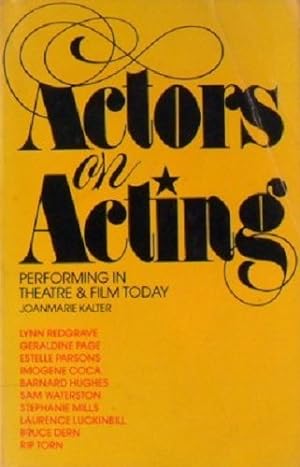 Immagine del venditore per Actors on Acting venduto da Redux Books