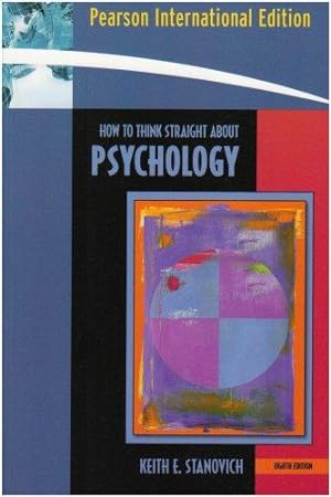 Seller image for How To Think Straight About Psychology: International Edition for sale by WeBuyBooks