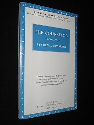 Seller image for The Counselor (Uncorrected Proof) for sale by Midwest Books