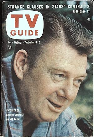 TV Guide September 6, 1958 Arthur Godfrey, Raymond Burr