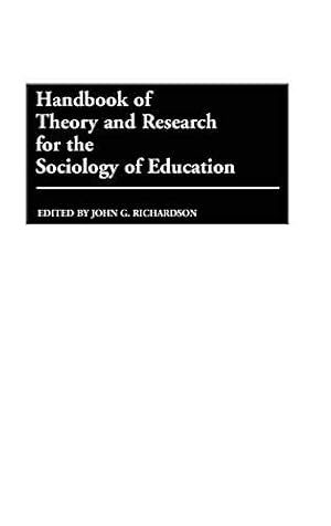 Imagen del vendedor de Handbook of Theory and Research for the Sociology of Education a la venta por WeBuyBooks