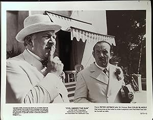 Bild des Verkufers fr Evil Under the Sun Lot of Nine 8 x 10 Stills 1982 Peter Ustinov as Hercule Poirot zum Verkauf von AcornBooksNH