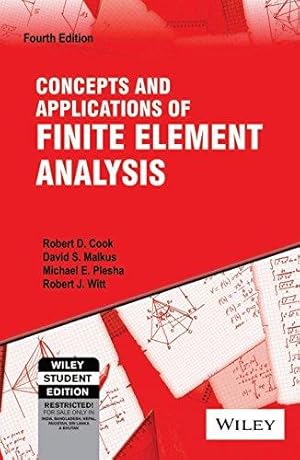Seller image for Concepts and Applications of Finite Element Analysis Edition: Fourth for sale by WeBuyBooks