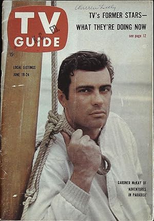 TV Guide June 18, 1960 Gardner McKay, Rod Serling
