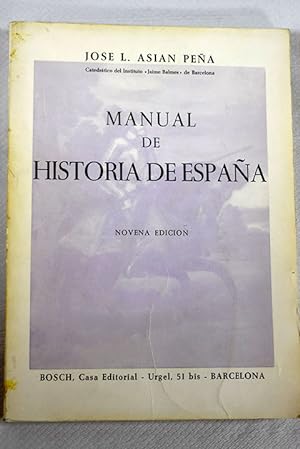 Seller image for Manual de Historia de Espaa for sale by Alcan Libros