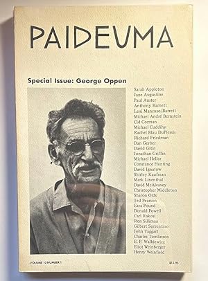 Bild des Verkufers fr Paideuma Special Issue: George Oppen zum Verkauf von Mantooth Books