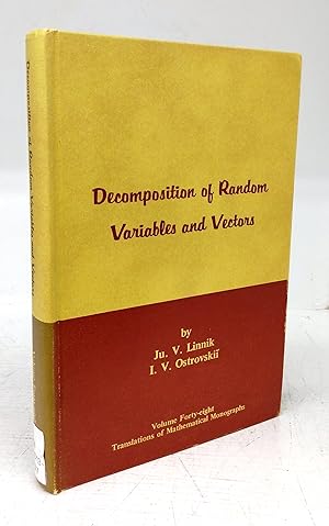 Bild des Verkufers fr Decomposition of Random Variables and Vectors zum Verkauf von Attic Books (ABAC, ILAB)