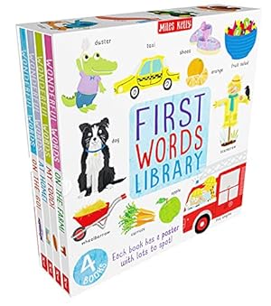 Bild des Verkufers fr First Words Library Slipcase: Four large format hardbacks that will engage young children as they learn new words and objects. Includes 4 wall posters! (Wonderful Words) zum Verkauf von WeBuyBooks