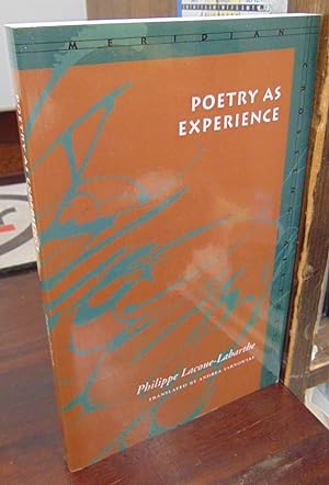 Bild des Verkufers fr Poetry as Experience zum Verkauf von Atlantic Bookshop