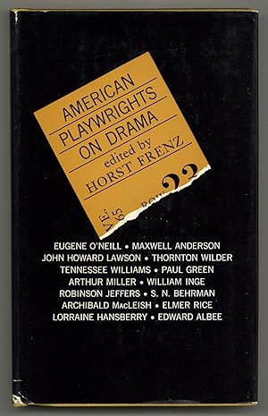Bild des Verkufers fr American Playwrights on Drama zum Verkauf von Between the Covers-Rare Books, Inc. ABAA