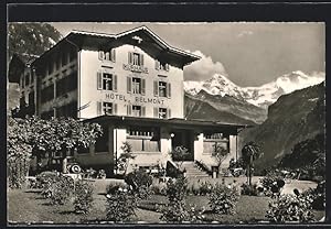 Ansichtskarte Wilderswil /Interlaken, Hotel Kurhaus Belmont, Mönch u. Jungfrau