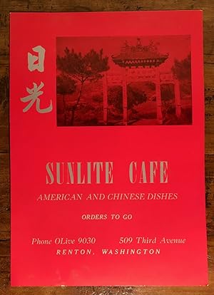 Sunlite Cafe American Chinese Menu Renton Washington