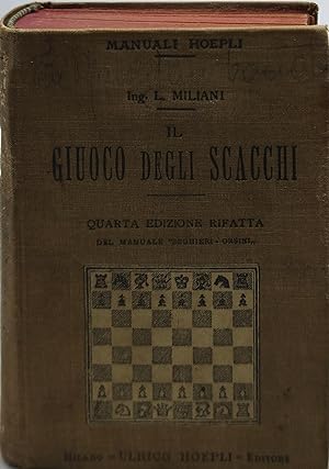 Imagen del vendedor de manuali hoepli giuoco degli scacchi a la venta por Luens di Marco Addonisio