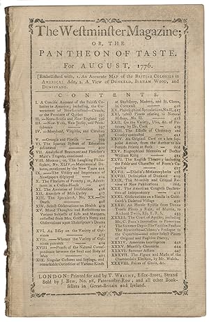 British Literary Magazine Early Printing of the Declaration of Independence