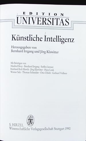 Seller image for Knstliche Intelligenz. for sale by Antiquariat Bookfarm