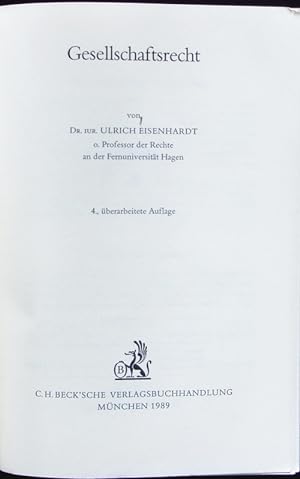 Bild des Verkufers fr Gesellschaftsrecht. zum Verkauf von Antiquariat Bookfarm