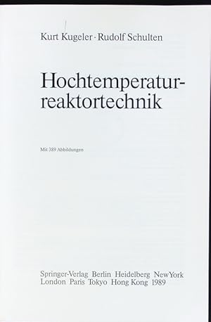 Bild des Verkufers fr Hochtemperaturreaktortechnik. zum Verkauf von Antiquariat Bookfarm