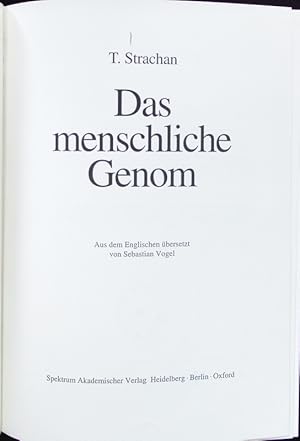 Bild des Verkufers fr Das menschliche Genom. zum Verkauf von Antiquariat Bookfarm