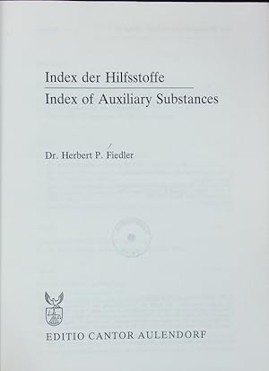 Seller image for Index der Hilfsstoffe. for sale by Antiquariat Bookfarm