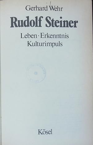 Bild des Verkufers fr Rudolf Steiner. zum Verkauf von Antiquariat Bookfarm