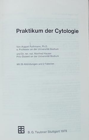 Bild des Verkufers fr Praktikum der Cytologie. zum Verkauf von Antiquariat Bookfarm