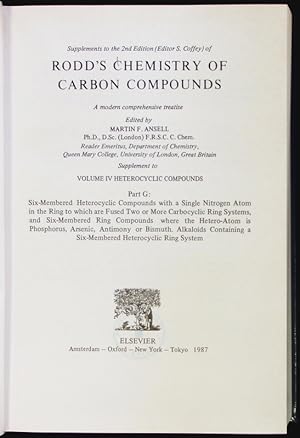 Seller image for Rodd's chemistry of carbon compounds. for sale by Antiquariat Bookfarm