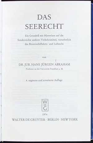 Seller image for Das Seerecht. for sale by Antiquariat Bookfarm