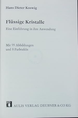 Seller image for Flssige Kristalle. for sale by Antiquariat Bookfarm